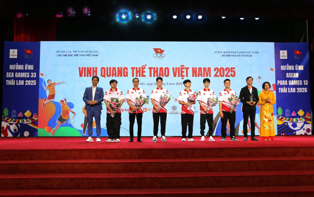 Thể thao điện tử lần đầu được vinh danh tại chương trình "Vinh quang thể thao Việt Nam 2025"