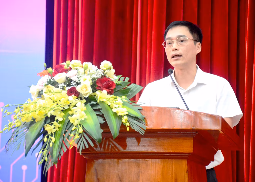 Ông Nguyễn Hoàng Cương, Trưởng Ban công nghệ bán dẫn Tập đoàn Viettel phát biểu.