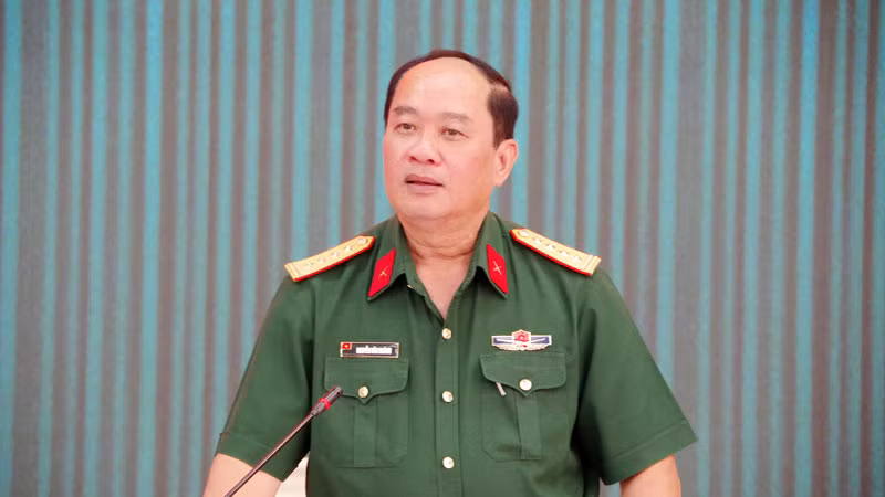 Đại tá Nguyễn Văn Ngành, Chỉ huy trưởng Bộ Chỉ huy Quân sự tỉnh Kiên Giang phát biểu.