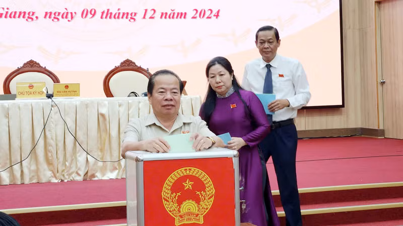 Đại biểu bầu Phó Trưởng Ban Văn hóa-Xã hội Hội đồng nhân dân tỉnh Kiên Giang.