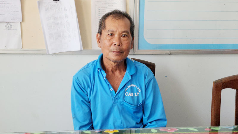 Ông Nguyễn Văn Kịch tại cơ quan công an.