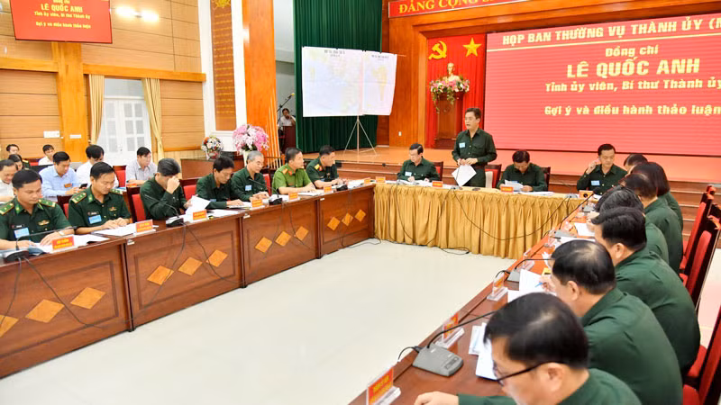 Quang cảnh khai mạc diễn tập khu vực phòng thủ thành phố Phú Quốc năm 2024. 