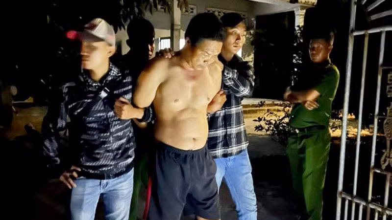 Đối tượng Vũ Văn Xuyên bị công an bắt ngay trong đêm. (Ảnh: Công an cung cấp)