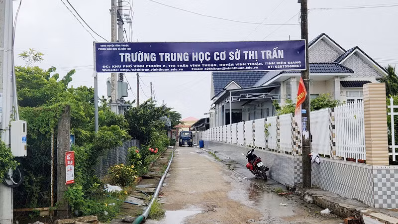 Điểm trường học mới. 