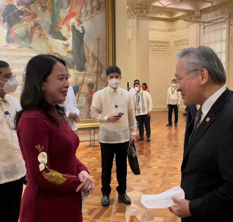 Phó Chủ tịch nước Võ Thị Ánh Xuân gặp Phó Thủ tướng, Bộ trưởng Ngoại giao Thái Lan Don Pramudwinai. Phó Chủ tịch nước Võ Thị Ánh Xuân hội kiến Tổng thống Philippines -0