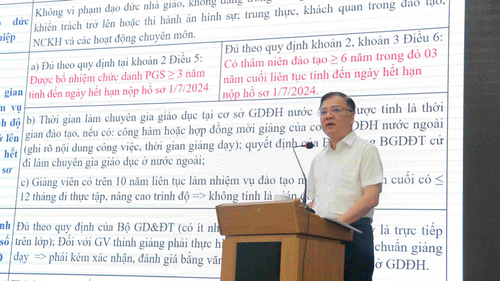 PGS, TS Trần Anh Tuấn lưu ý các ứng viên khi làm hồ sơ xét đạt tiêu chuẩn GS, PGS