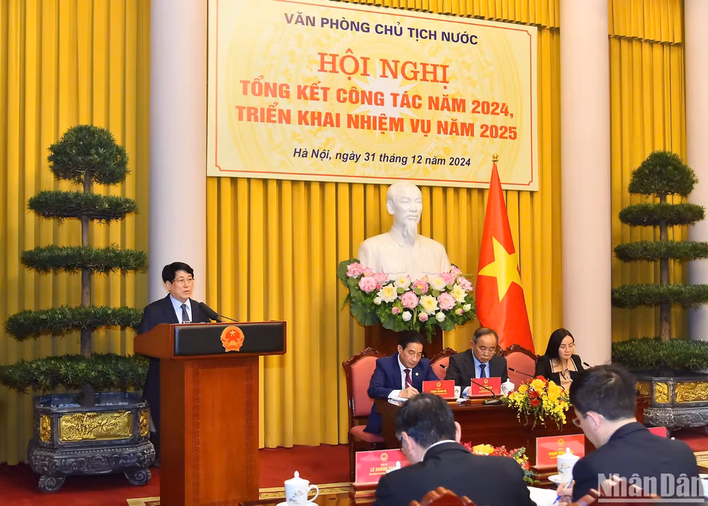 Chủ tịch nước phát biểu chỉ đạo tại hội nghị.
