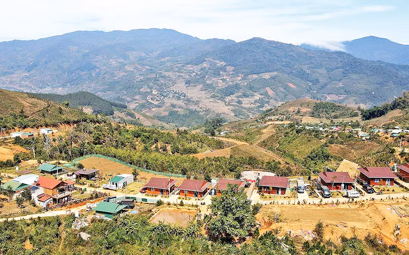 Một góc Làng du lịch cộng đồng Tu Thó.