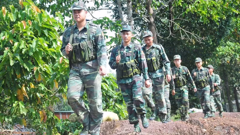 Bộ đội Biên phòng tỉnh Tây Ninh tăng cường tuần tra biên giới.