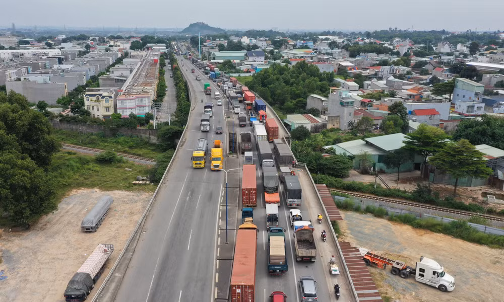 Một góc thành phố Dĩ An, tỉnh Bình Dương.