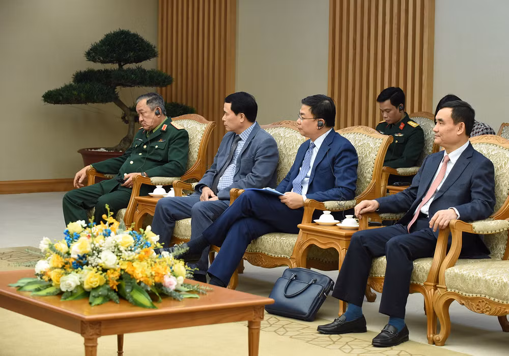 Đại diện lãnh đạo các bộ, ban ngành của Chính phủ Việt Nam tham dự buổi tiếp.