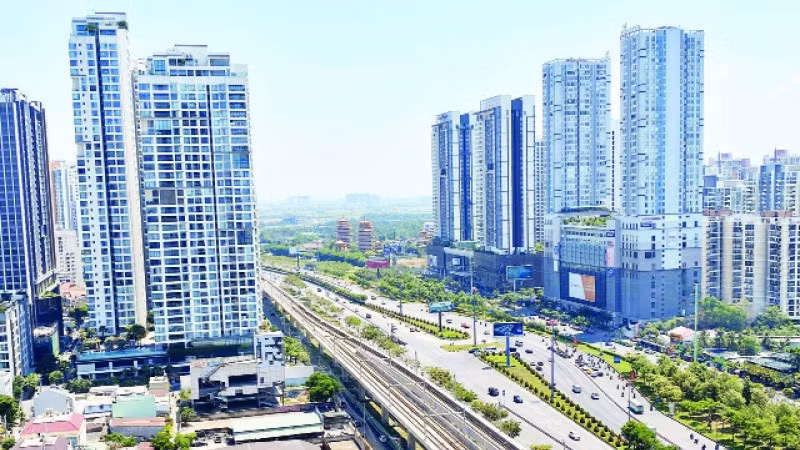 Một góc đô thị thành phố Thủ Đức, Thành phố Hồ Chí Minh. (Ảnh: Quang Quý)