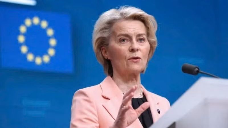 Chủ tịch Ủy ban châu Âu (EC) Ursula von der Leyen. (Ảnh: THX/TTXVN)