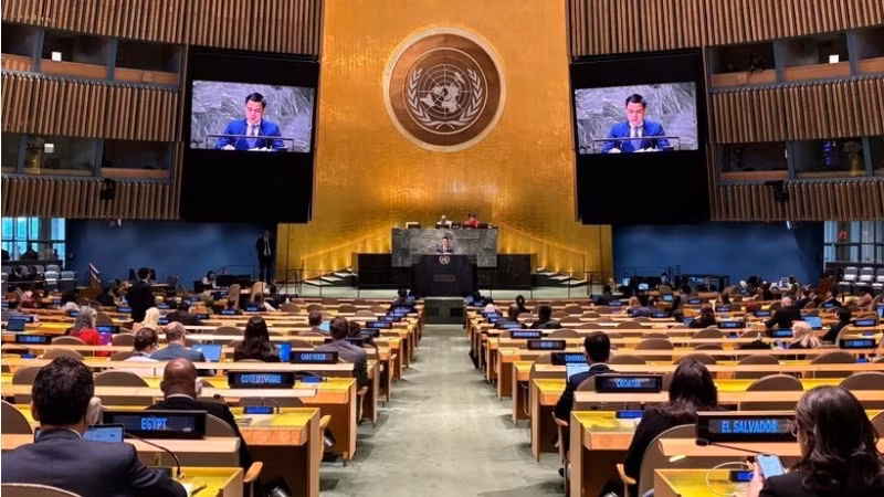 Toàn cảnh một phiên họp của Đại hội đồng Liên hợp quốc. (Ảnh: Thanh Tuấn/TTXVN)