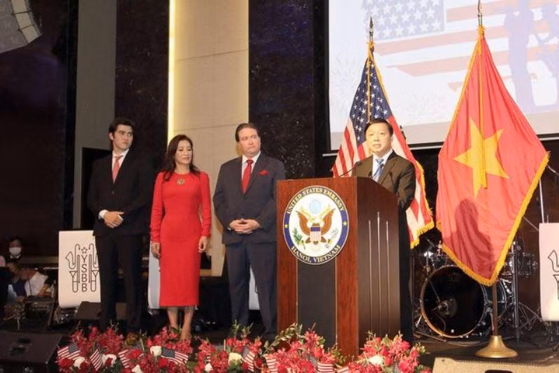 Bộ trưởng Tài nguyên và Môi trường Trần Hồng Hà phát biểu ý kiến tại buổi lễ. (Ảnh: baochinhphu.vn)