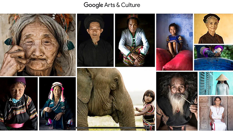Hơn 200 bức ảnh về 54 dân tộc của Việt Nam đã có mặt trên "bảo tàng số" Google Arts & Culture. (Ảnh chụp màn hình) 