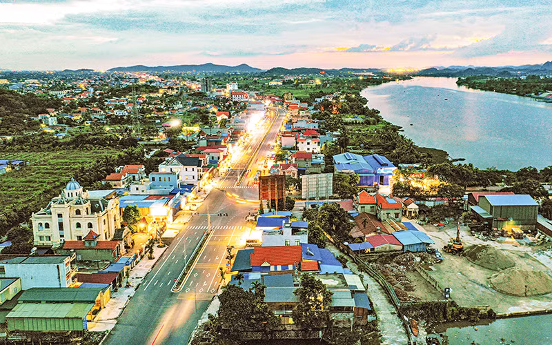 Vùng quê Thủy Nguyên đã mang vóc dáng đô thị mới. (Ảnh Phòng Văn hóa-Thông tin Thủy Nguyên)