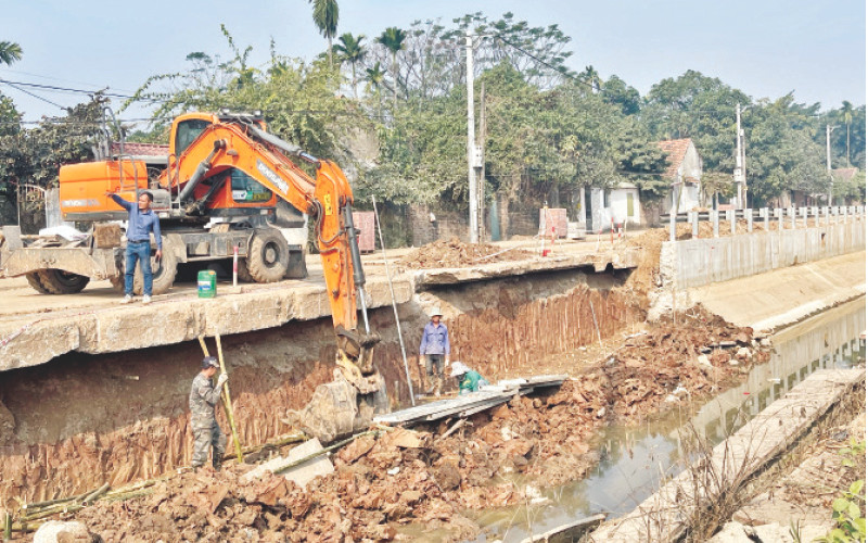Huyện Đan Phượng đầu tư xây dựng hạ tầng nông thôn.