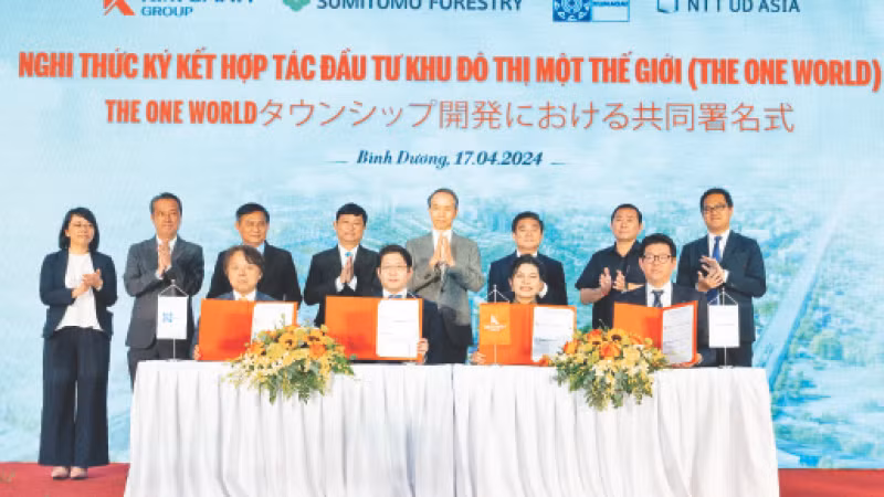  Ký kết hợp tác giữa các đối tác Nhật Bản và doanh nghiệp Việt Nam, đầu tư Dự án Khu đô thị Một Thế Giới có vốn hơn một tỷ USD.
