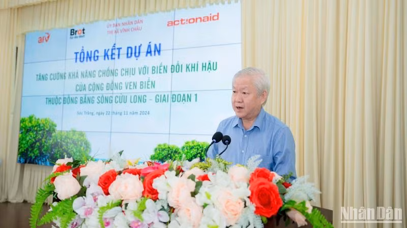 Ông Tạ Việt Anh, Chủ tịch Hội đồng quản lý Quỹ Hỗ trợ chương trình, dự án an sinh xã hội Việt Nam (AFV) phát biểu tại buổi tổng kết. Ông Tạ Việt Anh, Chủ tịch Hội đồng quản lý Quỹ Hỗ trợ chương trình, dự án an sinh xã hội Việt Nam (AFV) phát biểu tại buổi tổng kết.