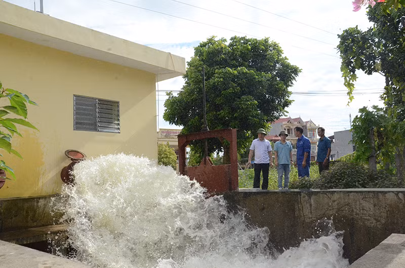 Trạm bơm Đức Xương vừa được Công ty TNHH MTV Khai thác công trình thủy lợi Hải Dương nâng cấp. 