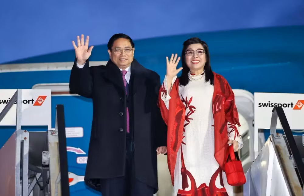 Thủ tướng Phạm Minh Chính và Phu nhân Lê Thị Bích Trân. (Ảnh: VGP)