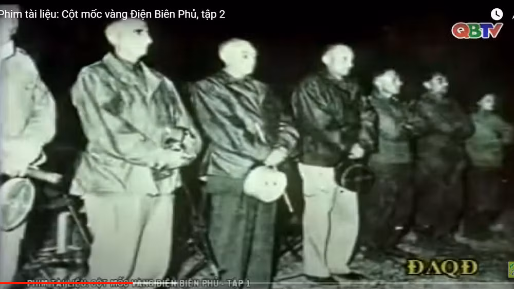 Hình ảnh tướng lĩnh Pháp tại Điện Biên Phủ trong phim.