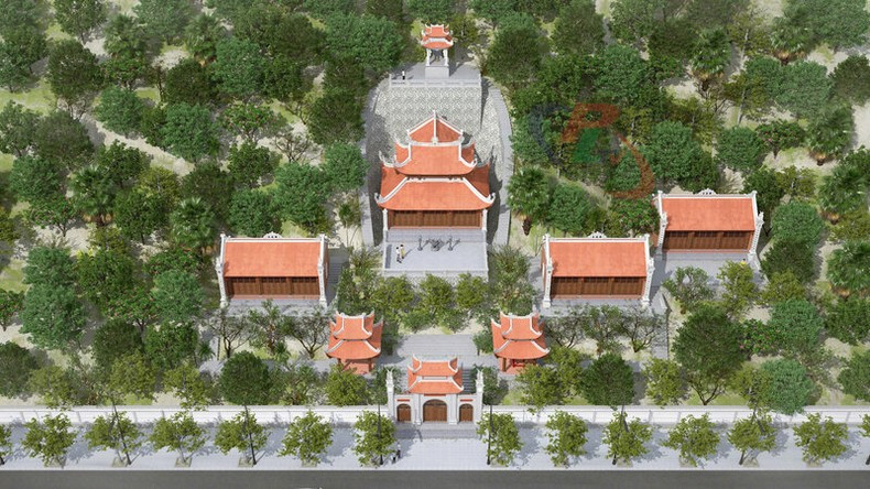 Phối cảnh tôn tạo, trùng tu đền Đuổm, xã Động Đạt, huyện Phú Lương, tỉnh Thái Nguyên.