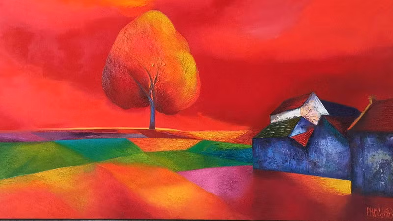 Những sắc màu thu biến ảo trong triển lãm “Thu Phong” của họa sĩ Đào Hải Phong