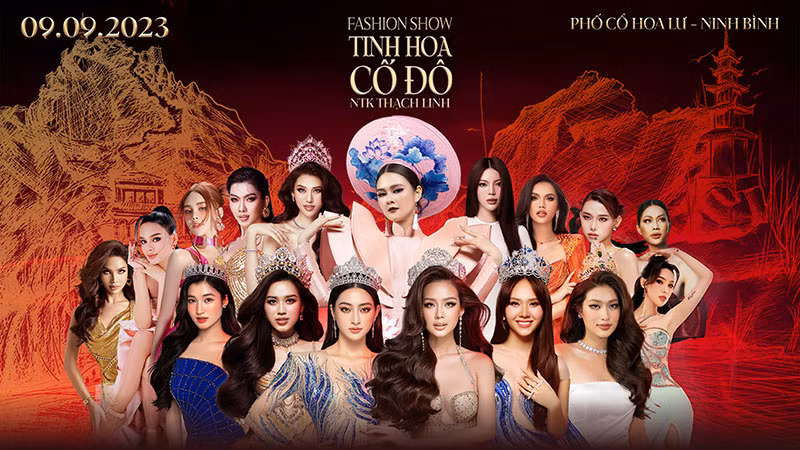 Các người mẫu, hoa hậu sẽ tham gia chương trình thời trang “Tinh hoa Cố đô”.