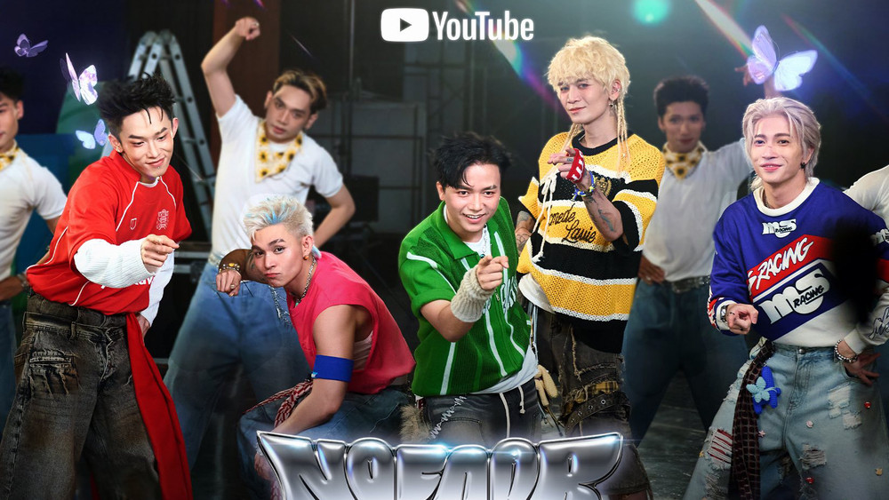 Nhóm nhạc B.O.F trong MV. 