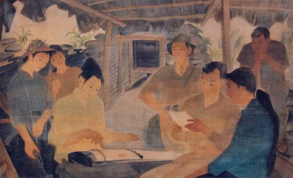 Trong lán dân quân. Tác giả Nguyễn Văn Chung.