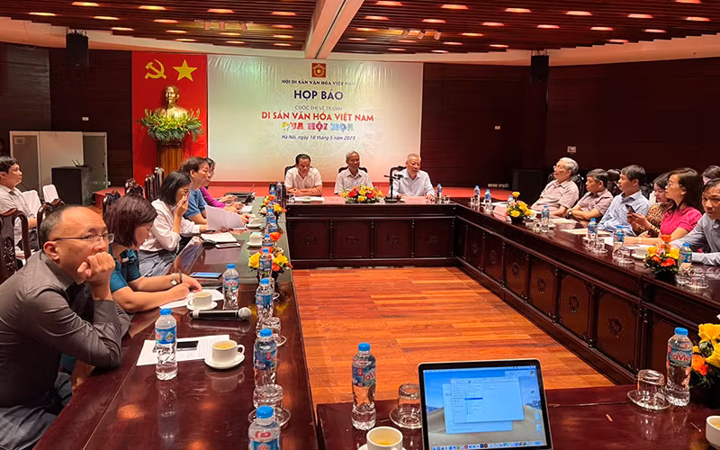 Buổi lễ phát động cuộc thi tại Bảo tàng Hà Nội hồi tháng 5. (Ảnh: Ban tổ chức)