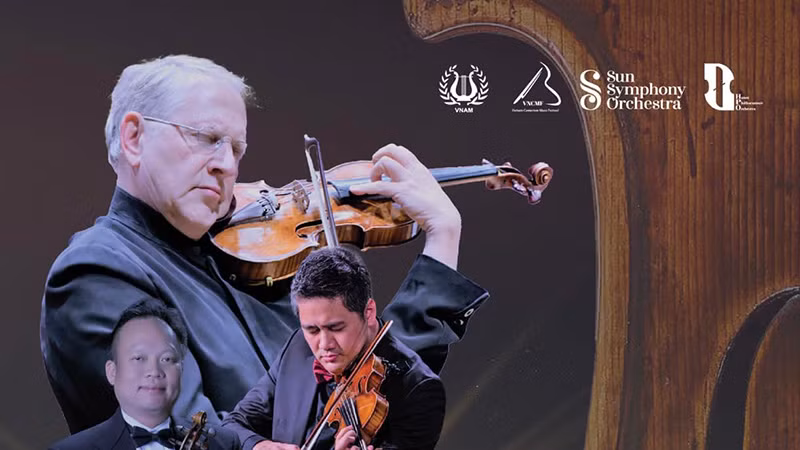 Hình ảnh huyền thoại Shlomo Mint và các nghệ sĩ trên poster chương trình.