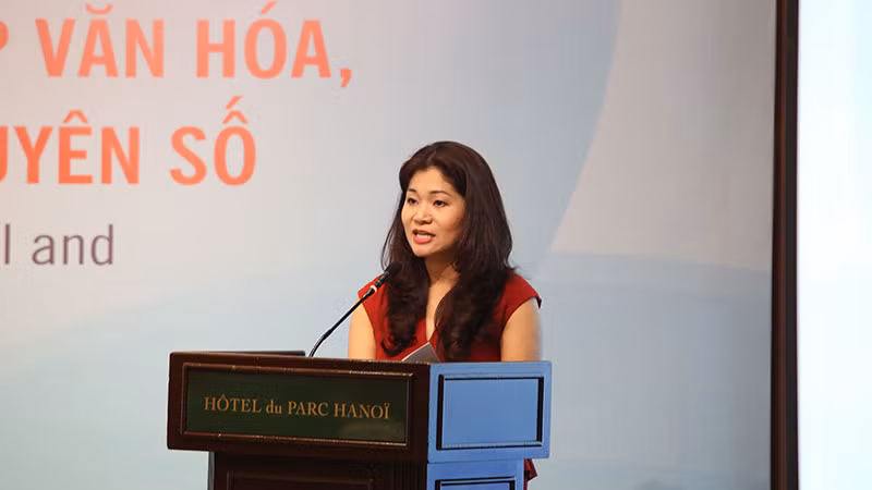 TS Nguyễn Phương Hòa, Cục trưởng Cục Hợp tác quốc tế phát biểu tại hội thảo.