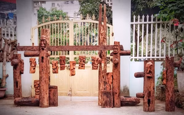 Một tác phẩm được trưng bày tại triển lãm.