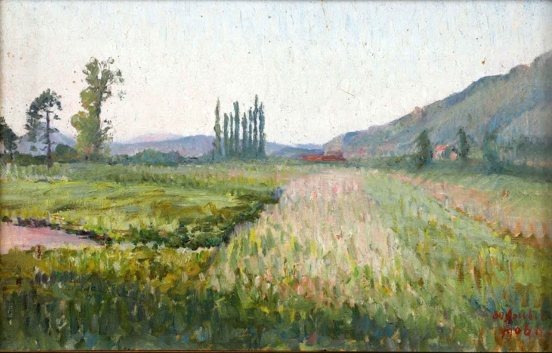 “Phong cảnh với cây bách (Menthon-Saint-Bernard)”, năm 1906.