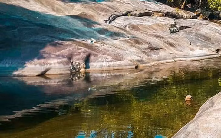 Khu vực hố Giang Thơm, nơi xảy ra vụ đuối nước.