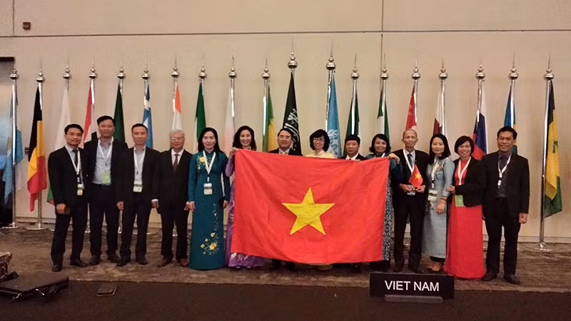 Đoàn Việt Nam tại Kỳ họp thứ 45 của Ủy ban Di sản Thế giới. (Ảnh: Cục Di sản Văn hóa)