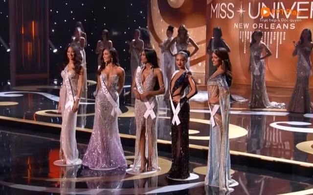 Top 5 Miss Universe. (Ảnh chụp màn hình)