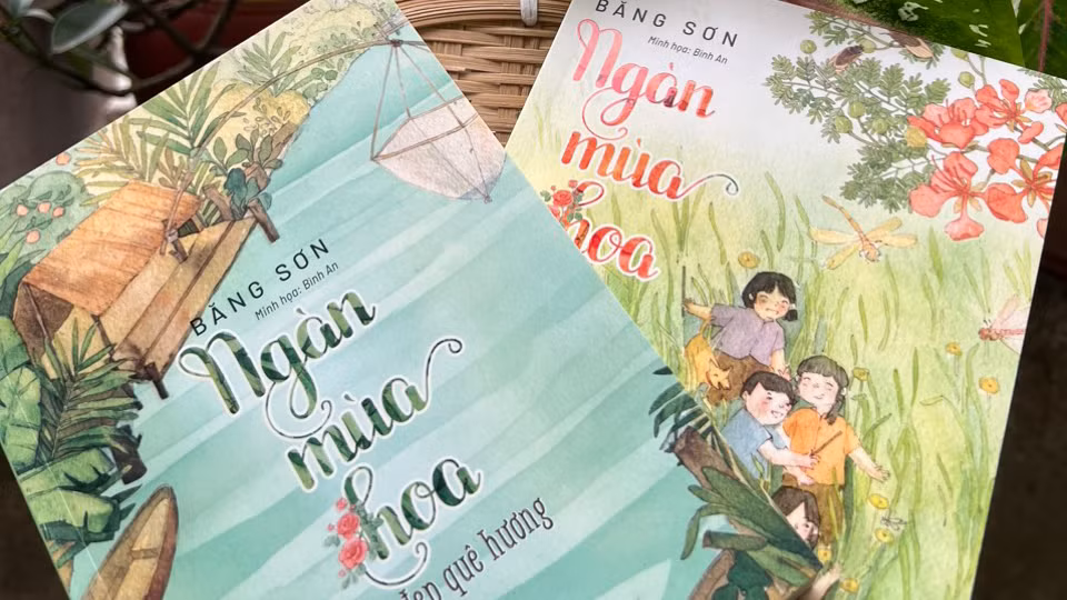 Tập tản văn "Ngàn mùa hoa". (Ảnh: Nhà xuất bản Phụ nữ Việt Nam)