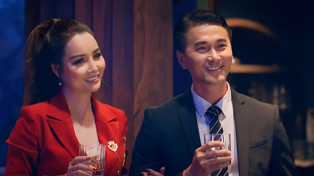 Mai Thu Huyền và Quốc Cường trong phim.