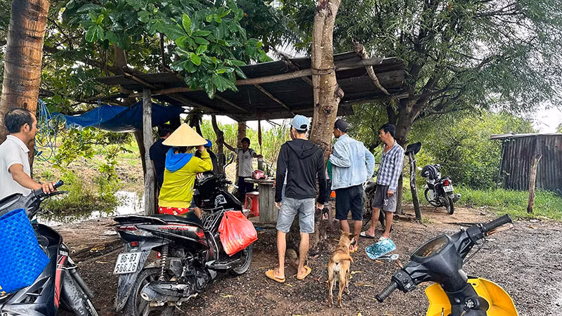 Vị trí căn chòi tôn bị sét đánh làm một người tử vong.