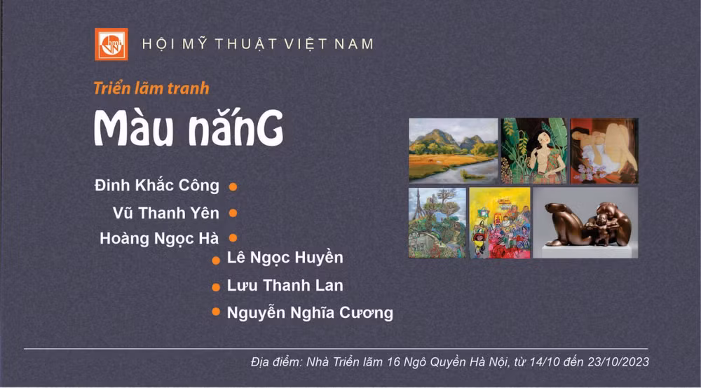 Triển lãm của 6 họa sĩ, nhà điêu khắc diễn ra từ ngày 14 đến 23/10. (Ảnh: Ban tổ chức)