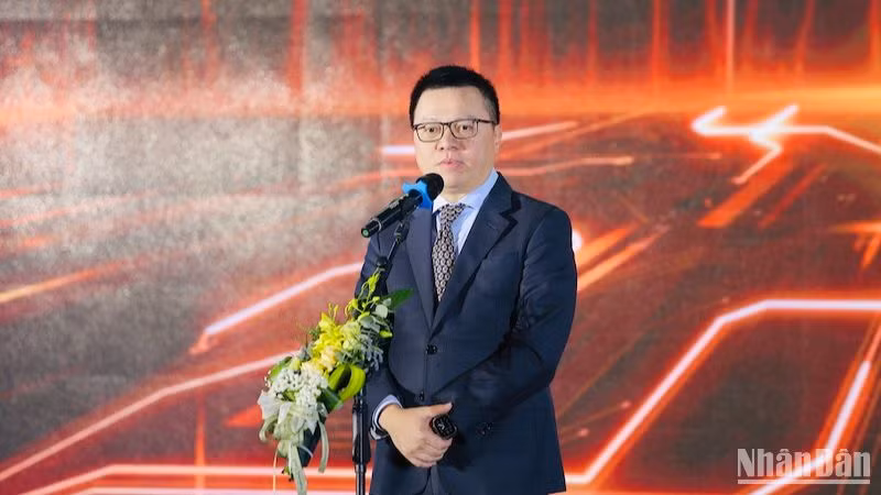 Đồng chí Lê Quốc Minh phát biểu tại buổi lễ.