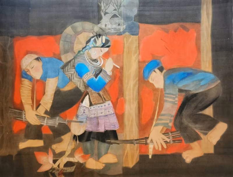 Vũ điệu tình yêu (lụa) - Hoàng Ngọc Hà. (Ảnh: Ban tổ chức cung cấp)