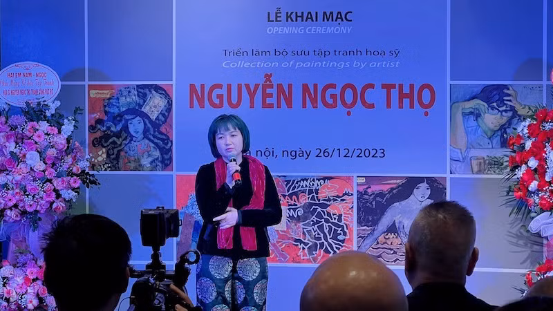 Đại diện gia đình, con gái cố hoạ sĩ Nguyễn Ngọc Thọ chia sẻ cảm xúc về cha và sự nghiệp nghệ thuật của ông. Đại diện gia đình, con gái cố hoạ sĩ Nguyễn Ngọc Thọ chia sẻ cảm xúc về cha và sự nghiệp nghệ thuật của ông.