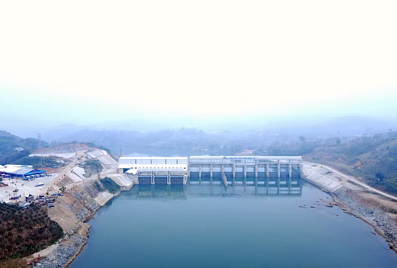 Toàn cảnh Nhà máy thủy điện Sông Lô 7.