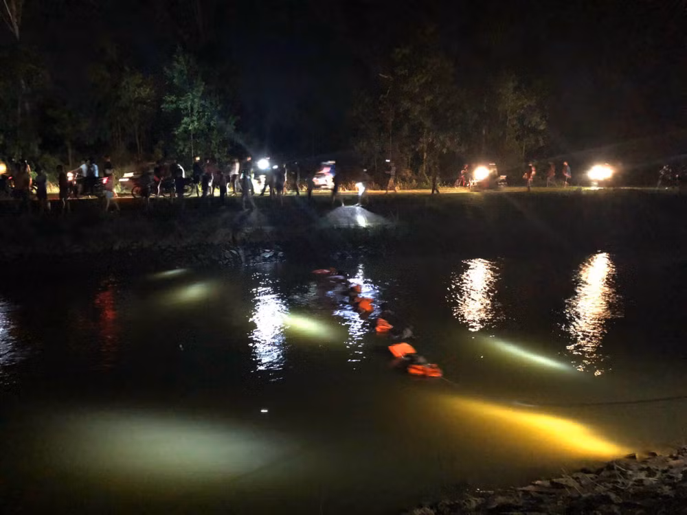 Đoạn kênh nơi 2 anh em bị trượt chân đuối nước thương tâm.