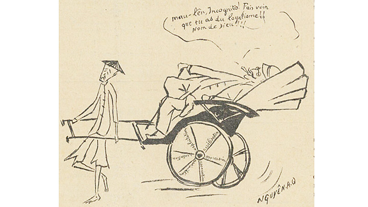 Bức biếm họa của Nguyễn Ái Quốc, số 5/1922.